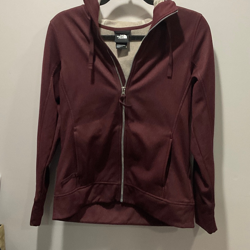 The North Face Maroon Full-Zip Hoodie